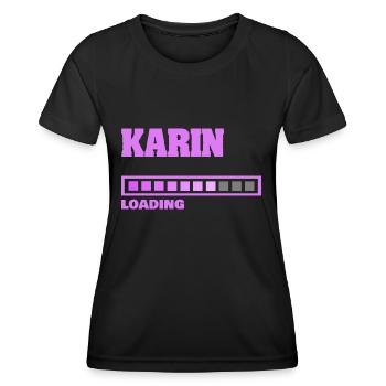 Cadeau pour Karin - T-shirt sport Femme - noir - Devant - AI Model Female 172 light (172cm)