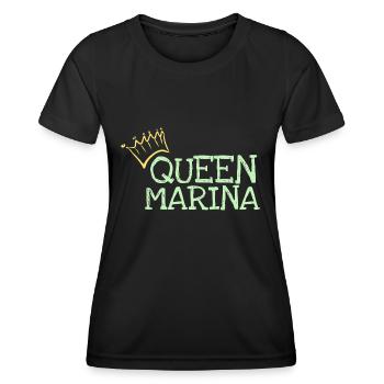 First name Marina - Women's Functional T-Shirt - black - Front - AI Model Female 172 light (172cm)