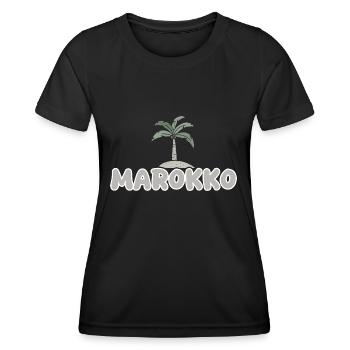 Maroc Maroc - T-shirt sport Femme - noir - Devant - AI Model Female 172 light (172cm)