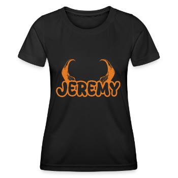 Jeremy Jeremy - Frauen Funktions-T-Shirt - Schwarz - Vorne - AI Model Female 172 light (172cm)