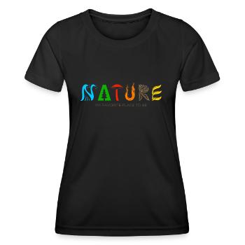 Hiking Nature Typographic Design - Women's Functional T-Shirt - black - Front - AI Model Female 172 light (172cm)
