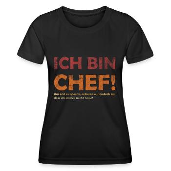 Ich bin der Chef - Frauen Funktions-T-Shirt - Schwarz - Vorne - AI Model Female 172 light (172cm)