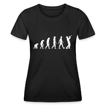 Trompette Evolution Trompette - T-shirt sport Femme - noir - Devant - AI Model Female 172 light (172cm)