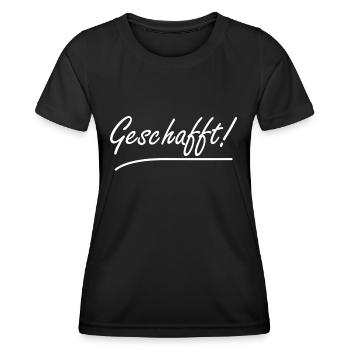Geschafft Bachelor Abschluss Certified Geschenk - Frauen Funktions-T-Shirt - Schwarz - Vorne - AI Model Female 172 light (172cm)