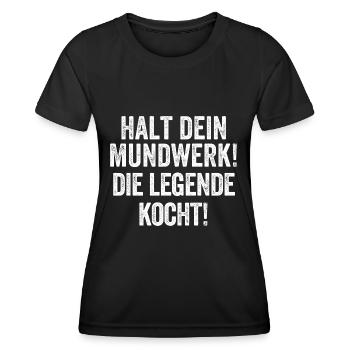 Hobbykoch Geschenk Spruch lustig - Frauen Funktions-T-Shirt - Schwarz - Vorne - AI Model Female 172 light (172cm)