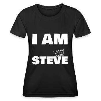 König Steve Name - Frauen Funktions-T-Shirt - Schwarz - Vorne - AI Model Female 172 light (172cm)