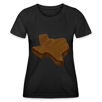 Cake menu for lovers of Texas cuisine - Women's Functional T-Shirt - black - Front - AI Model Female 172 light (172cm)