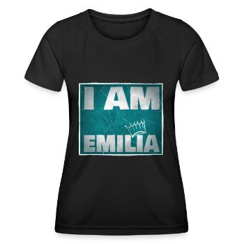 King Emilia Name - Women's Functional T-Shirt - black - Front - AI Model Female 172 light (172cm)