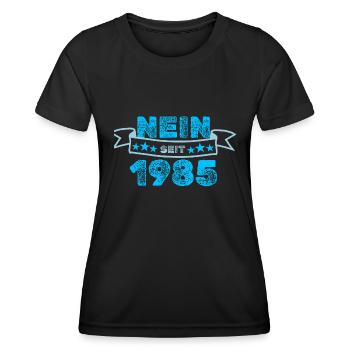 Dagegen 1985 - Frauen Funktions-T-Shirt - Schwarz - Vorne - AI Model Female 172 light (172cm)