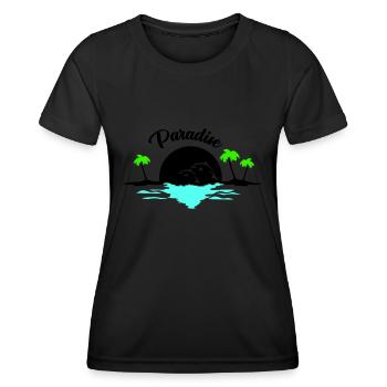 sunset delfine - Frauen Funktions-T-Shirt - Schwarz - Vorne - AI Model Female 172 light (172cm)