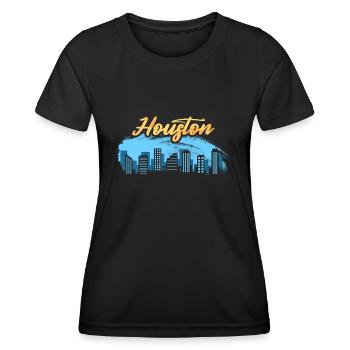 Conception de la ligne d’horizon de Houston pour les fiers résidents de Houston - T-shirt sport Femme - noir - Devant - AI Model Female 172 light (172cm)