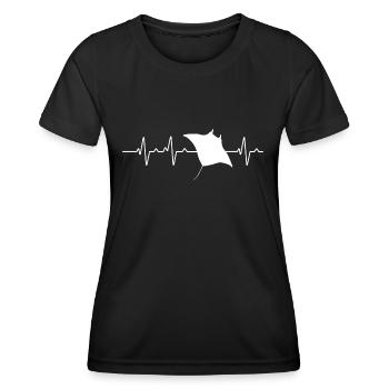 Rayon, Battement De Coeur, Créature De La Mer - T-shirt sport Femme - noir - Devant - AI Model Female 172 light (172cm)