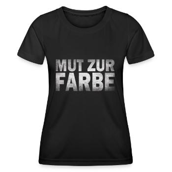 Courage to use colour - Women's Functional T-Shirt - black - Front - AI Model Female 172 light (172cm)
