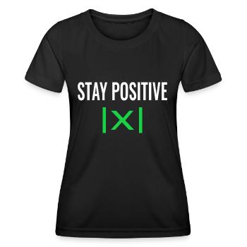 computer science computer scientist stay positive mathematician - Women's Functional T-Shirt - black - Front - AI Model Female 172 light (172cm)