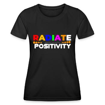 Radiate Positivity - Women's Functional T-Shirt - black - Front - AI Model Female 172 light (172cm)