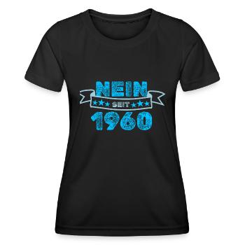 1960 - Women's Functional T-Shirt - black - Front - AI Model Female 172 light (172cm)