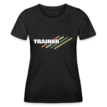 Arbeitsplatz Trainer - Frauen Funktions-T-Shirt - Schwarz - Vorne - AI Model Female 172 light (172cm)