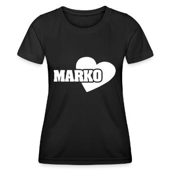Gold Marko - Frauen Funktions-T-Shirt - Schwarz - Vorne - AI Model Female 172 light (172cm)