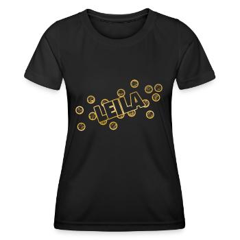 Nom Leila - T-shirt sport Femme - noir - Devant - AI Model Female 172 light (172cm)