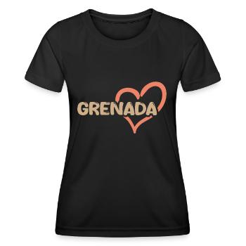 Geschenk für Grenada - Frauen Funktions-T-Shirt - Schwarz - Vorne - AI Model Female 172 light (172cm)