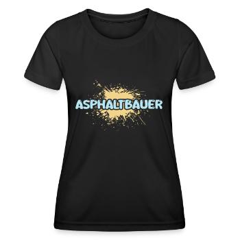 Constructeur d’asphalte comme métier - T-shirt sport Femme - noir - Devant - AI Model Female 172 light (172cm)