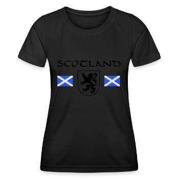 Scotland´s "Rampant Lion" - Frauen Funktions-T-Shirt - Schwarz - Vorne - AI Model Female 172 light (172cm)