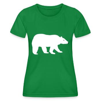 Ours polaire - T-shirt sport Femme - vert - Devant - AI Model Female 172 dark (172cm)