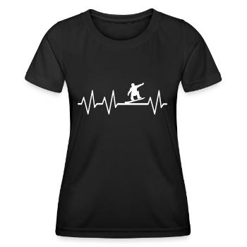 Snowboard Snowboarder - Frauen Funktions-T-Shirt - Schwarz - Vorne - AI Model Female 172 light (172cm)