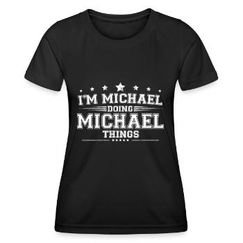 Michael - Women's Functional T-Shirt - black - Front - AI Model Female 172 light (172cm)