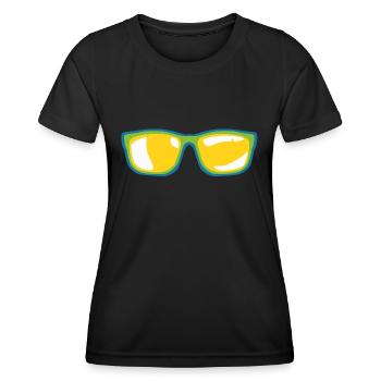 Sonnenbrille - Frauen Funktions-T-Shirt - Schwarz - Vorne - AI Model Female 172 light (172cm)