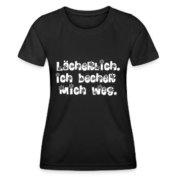 Party feiern Festival bechern saufen Alkohol - Frauen Funktions-T-Shirt - Schwarz - Vorne - AI Model Female 172 light (172cm)