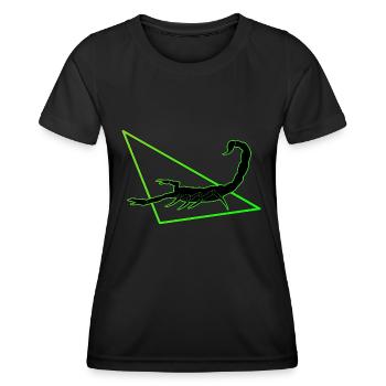Scorpion en vert - T-shirt sport Femme - noir - Devant - AI Model Female 172 light (172cm)