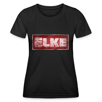 Elke - Frauen Funktions-T-Shirt - Schwarz - Vorne - AI Model Female 172 light (172cm)