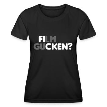 Film gucken? [white] - Frauen Funktions-T-Shirt - Schwarz - Vorne - AI Model Female 172 light (172cm)