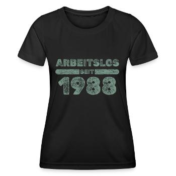 seit 1988 - Frauen Funktions-T-Shirt - Schwarz - Vorne - AI Model Female 172 light (172cm)