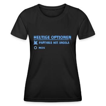 Vorname Angela - Frauen Funktions-T-Shirt - Schwarz - Vorne - AI Model Female 172 light (172cm)