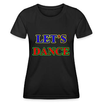 Letsdance E - Frauen Funktions-T-Shirt - Schwarz - Vorne - AI Model Female 172 light (172cm)