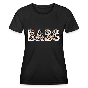 Babe leopard - team de la mariée - T-shirt sport Femme - noir - Devant - AI Model Female 172 light (172cm)
