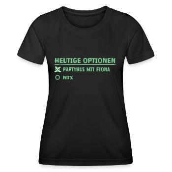 fiona als Vorname - Frauen Funktions-T-Shirt - Schwarz - Vorne - AI Model Female 172 light (172cm)