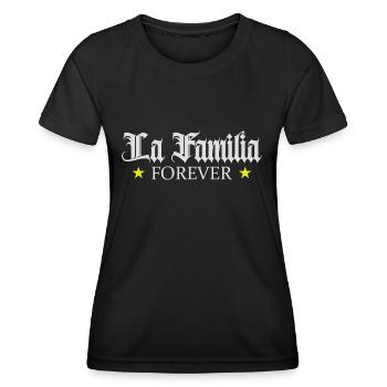 "Familia" the family, the only thing that counts - Women's Functional T-Shirt - black - Front - AI Model Female 172 light (172cm)