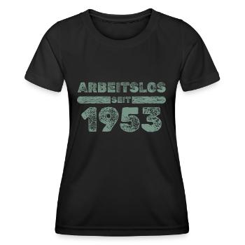 Arbeitslos 1953 - Frauen Funktions-T-Shirt - Schwarz - Vorne - AI Model Female 172 light (172cm)