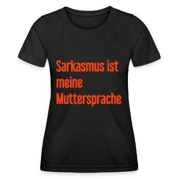 Sarcasme Pro - T-shirt sport Femme - noir - Devant - AI Model Female 172 light (172cm)