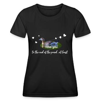 love you I love you - Frauen Funktions-T-Shirt - Schwarz - Vorne - AI Model Female 172 light (172cm)