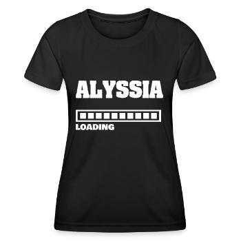 Alyssia als Baby - Frauen Funktions-T-Shirt - Schwarz - Vorne - AI Model Female 172 light (172cm)