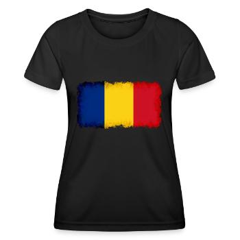 Romania as Romania - Women's Functional T-Shirt - black - Front - AI Model Female 172 light (172cm)