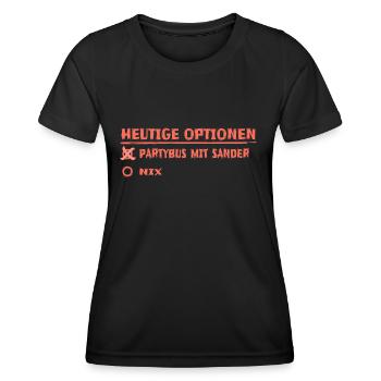 Sander comme prénom - T-shirt sport Femme - noir - Devant - AI Model Female 172 light (172cm)