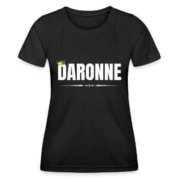 daronne - T-shirt sport Femme - noir - Devant - AI Model Female 172 light (172cm)