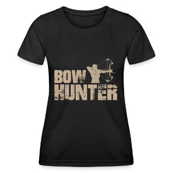 Compound Bogen Jagd Hirsche Sport Jäger Hobby - Frauen Funktions-T-Shirt - Schwarz - Vorne - AI Model Female 172 light (172cm)