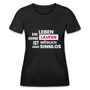 Fußball Soccer - Frauen Funktions-T-Shirt - Schwarz - Vorne - AI Model Female 172 light (172cm)