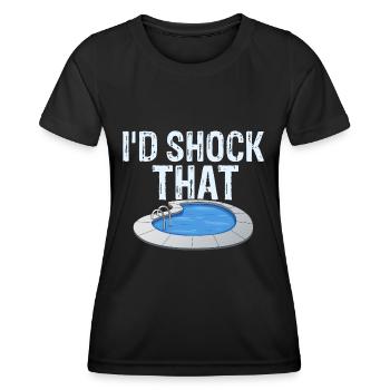 Pool Guy Design pour PoolBoy et Pool Cleaner - T-shirt sport Femme - noir - Devant - AI Model Female 172 light (172cm)